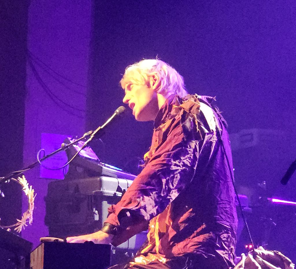 Patrick Wolf, playing the keyboard on stage